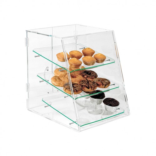 Βιτρίνα Ταμείου 3 Επίπεδων με Glass Look Δίσκους 33x33cm