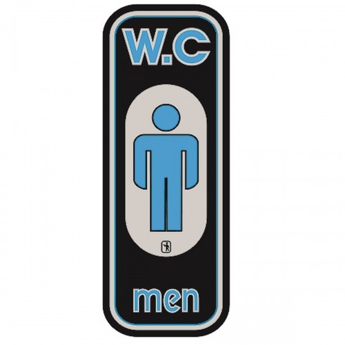 Πινακίδα WC Ανθρωπάκι Μπλε 22x8cm PS