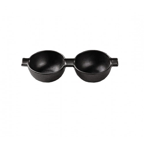 Μπωλ Διπλό Στρογγυλό "Wings Black" 23x8x4.5cm