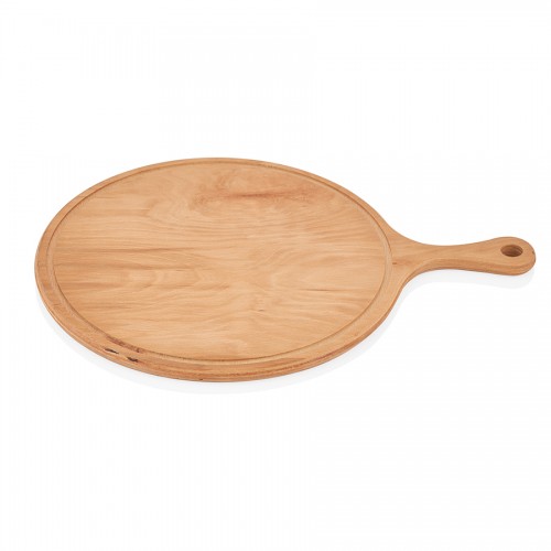 Πλατώ Πίτσας Ξύλινο Φ34cm με Λαβή