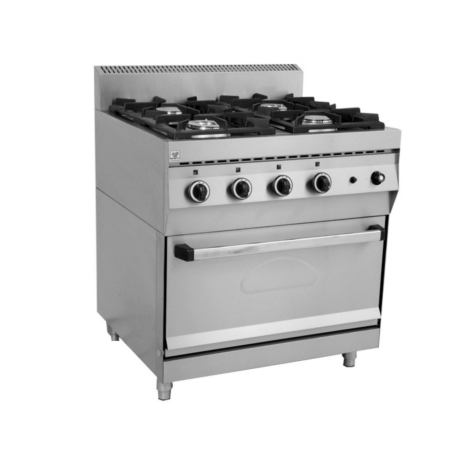 Κουζίνα αερίου με 4 εστίες και φούρνο F GAS E400