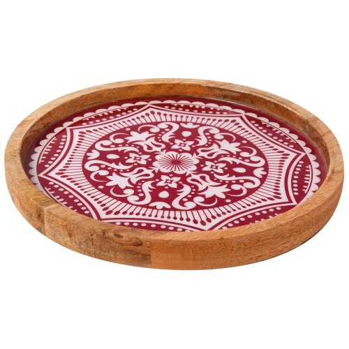 Ξύλινο Πιάτο Κάθετο 25x2.5cm "Morocco Red" Prestige