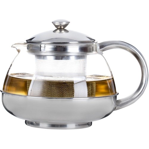 Τσαγιέρα Γυάλινη Inox 500ml