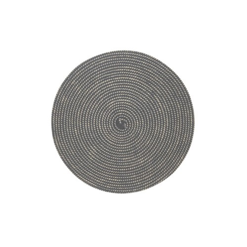 Σουπλά Στρογγυλό "Woven Black" 36cm 