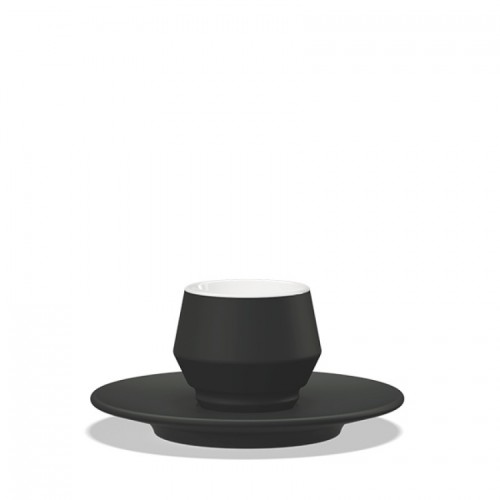 Φλυτζάνι Cappucino "Lunik" 210ml Μαύρο Ματ Στοιβαζόμενο Prestige