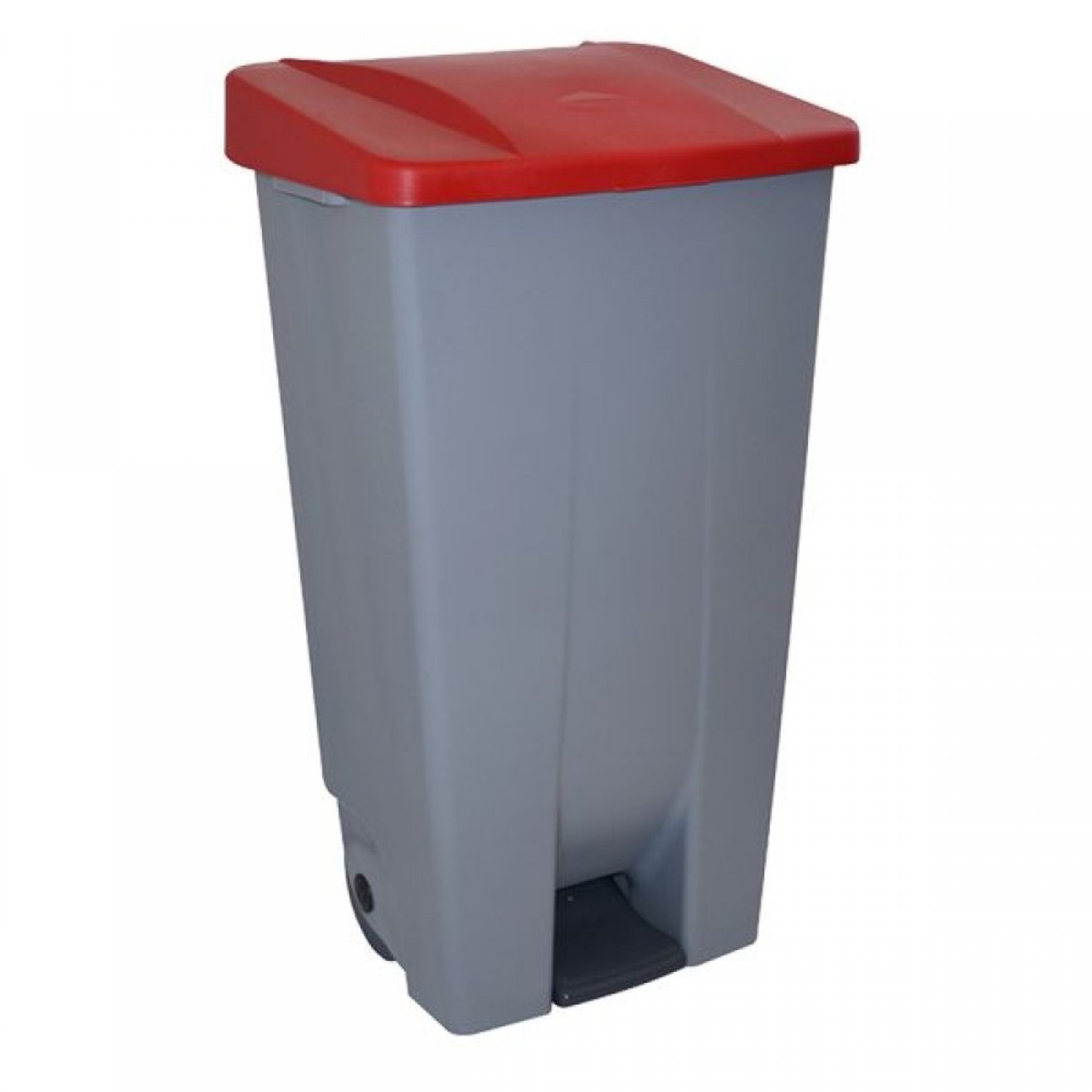 Κάδος πλαστικός απορριμάτων με πεντάλ 120Lt Κόκκινο Καπάκι