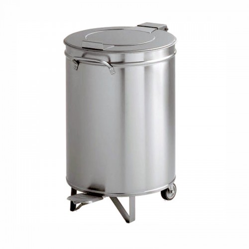 Κάδος απορρυμάτων inox 45X61 με πεντάλ