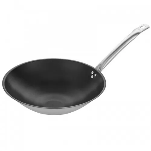 Τηγάνι Wok Inox Induction Αντικολλητικό Φ36cm
