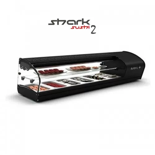 Βιτρίνα ψυχόμενη επιτραπέζια SAYL SUSHI SHARK SK28S με ράφι για 8 Gn1/3 στα 179cm