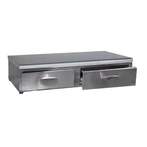 Συρτάρι καφέ inox διπλό επιτραπέζιο 79Χ50Χ18cm