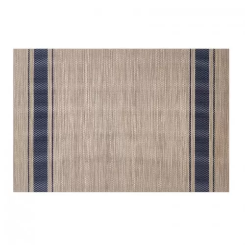 Σουπλά PVC 45x30cm Natural με Μπλε Ρίγες