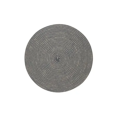 Σουπλά Στρογγυλό "Woven Black" 36cm 
