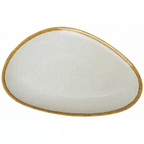 Πιατέλα Τριγωνική Ασσύμετρη Ivory 36cm