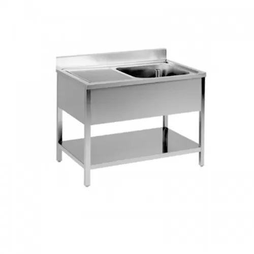 Λάντζα τραπέζι 100X60cm με 1 γούρνα 50x40 στα δεξιά Profi Line