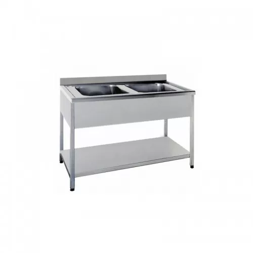 Λάντζα τραπέζι 100X70cm με 2 γούρνες 40x50 Profi Line