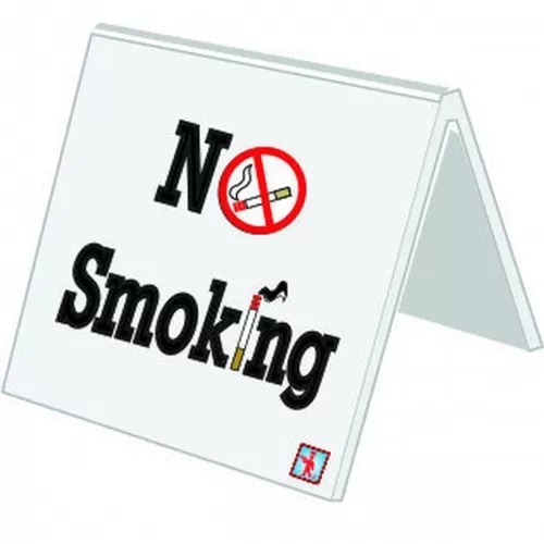 Πινακίδα "Νο Smoking" Λευκό ΡVC 5x5cm