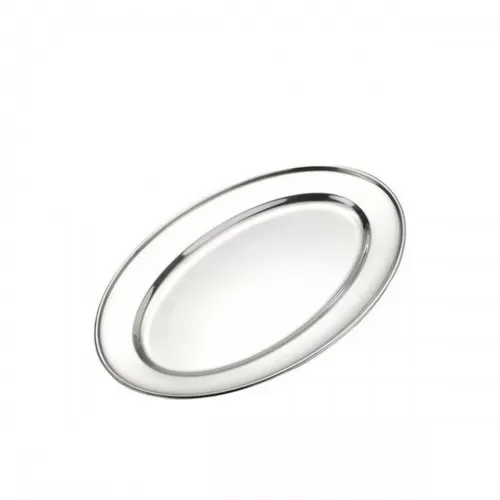 Πιατέλα Οβάλ Inox 0.7mm 25cm