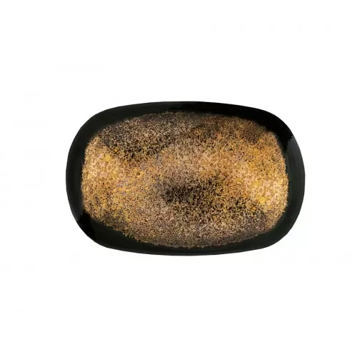 Πιατέλα Οβάλ Elips Golden Flakes 36cm